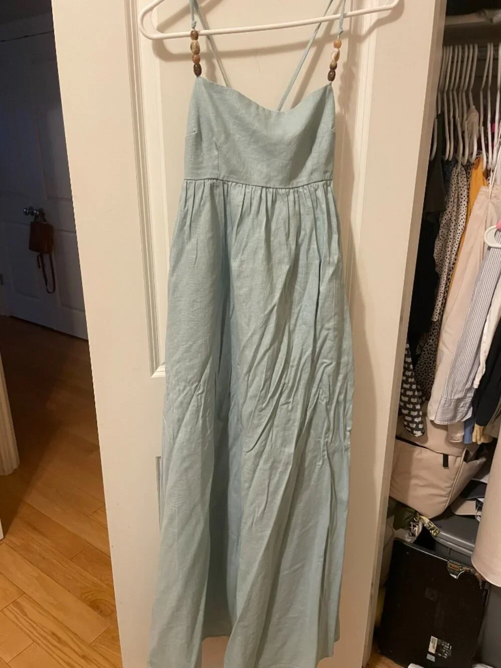 Abercrombie & Fitch Women's Tie-Back Babydoll Maxi Dress